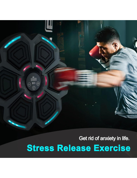 Máquina de Boxeo Musical FICTOR Interactiva Pared Bluetooth Máquina de Boxeo Musical FICTOR Interactiva Pared Bluetooth