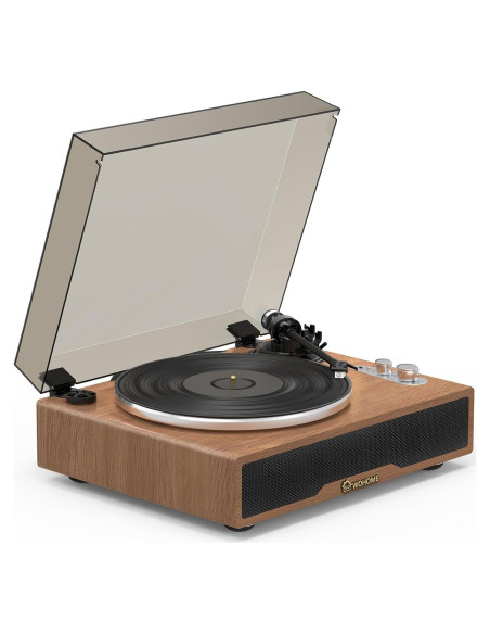 Tocadiscos Wohome con Bluetooth y 4 Altavoces Integrados Tocadiscos Wohome con Bluetooth y 4 Altavoces Integrados