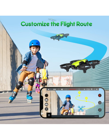 Dron Loolinn U61 para Niños con Cámara Ajustable y 3 Baterías
