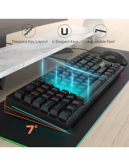 Teclado mecánico AULA F3032 compacto USB retroiluminado Teclado mecánico AULA F3032 compacto USB retroiluminado