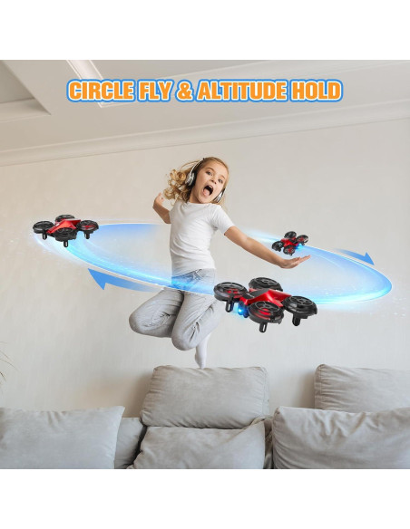 Mini Drone Drrntr para Niños - Vuelo 3D y 2 Baterías Mini Drone Drrntr para Niños - Vuelo 3D y 2 Baterías