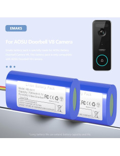 Batería recargable 7000mAh AOSU V8 - 2pack con USB-C 2