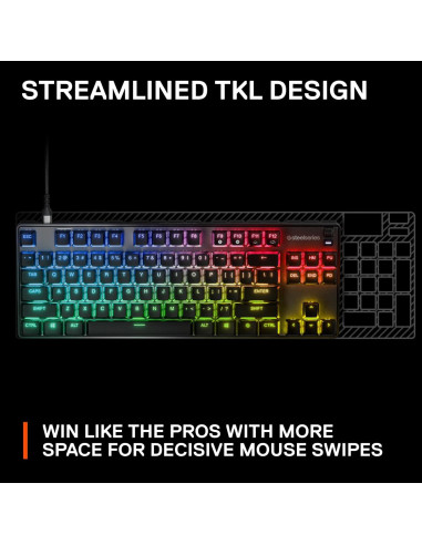 Teclado Mini Óptico SteelSeries Apex 9 TKL RGB - 1.04 kg