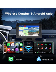 Estéreo de coche HUICCN 7" Bluetooth CarPlay Android Auto 2
