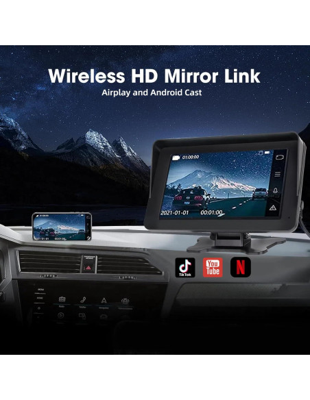 Estéreo de coche HUICCN 7" Bluetooth CarPlay Android Auto Estéreo de coche HUICCN 7" Bluetooth CarPlay Android Auto
