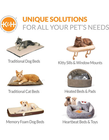 Asiento de Coche para Perros K&H Grande 74.9x55.9x64.8cm