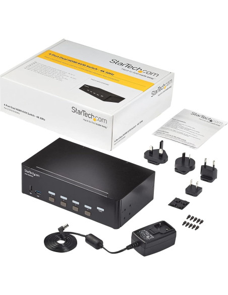 Conmutador KVM HDMI 4 Puertos StarTech 4K 30Hz con USB 3.0 Conmutador KVM HDMI 4 Puertos StarTech 4K 30Hz con USB 3.0