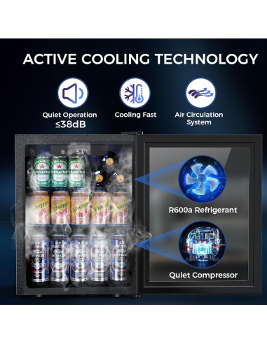 Refrigerador de Bebidas Electactic 1.7 m Control Digital