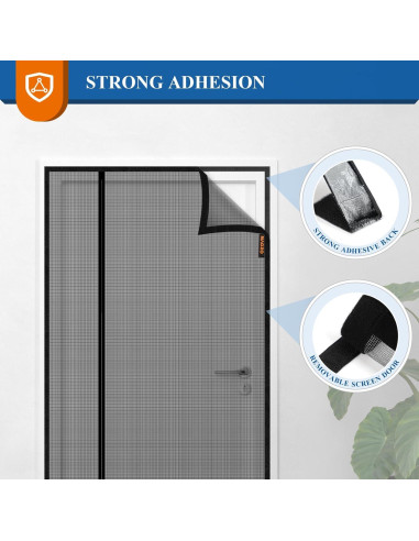 Puerta de Pantalla Magnética MAGZO 152x203 cm Negra