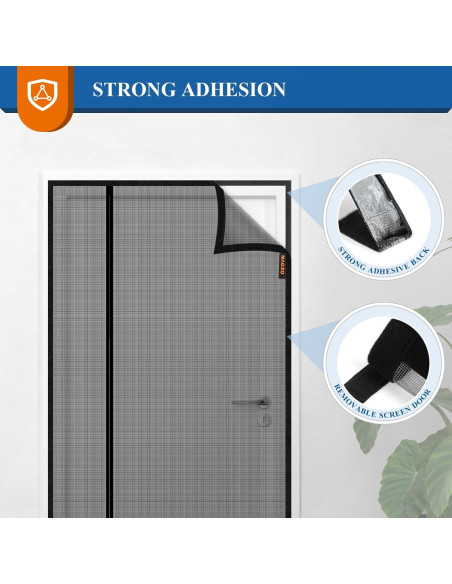 Puerta de Pantalla Magnética MAGZO 152x203 cm Negra Puerta de Pantalla Magnética MAGZO 152x203 cm Negra
