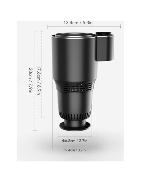 Taza Calentador y Enfriador de Café 12V Aqur2020, Aluminio Taza Calentador y Enfriador de Café 12V Aqur2020, Aluminio