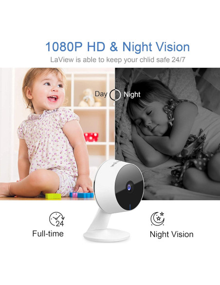Cámara de Seguridad LaView 4pcs 1080P Wi-Fi Interior Cámara de Seguridad LaView 4pcs 1080P Wi-Fi Interior