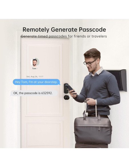 Cerradura Inteligente WiFi Hornbill con Huella Dactilar y Manijas Cerradura Inteligente WiFi Hornbill con Huella Dactilar y Manijas