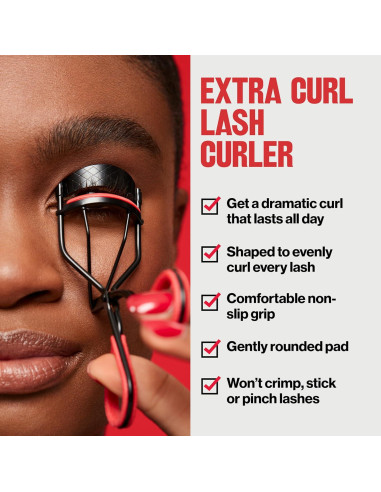Rizador de Pestañas Revlon Extra Curl, Acero Inoxidable