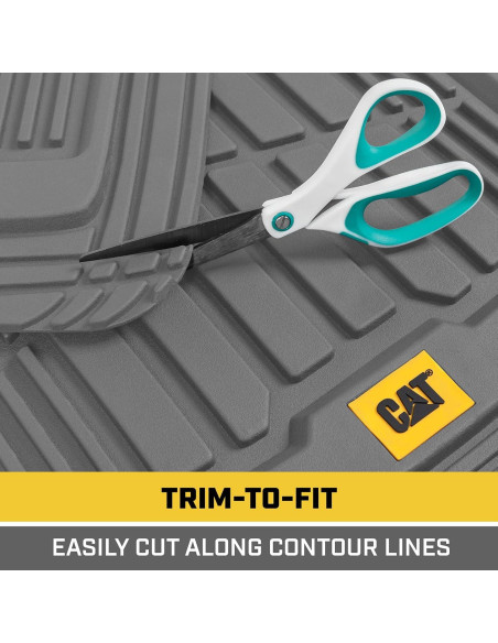 Alfombrillas de Goma CAT CAMT-1004-GR para Auto SUV Gris Alfombrillas de Goma CAT CAMT-1004-GR para Auto SUV Gris