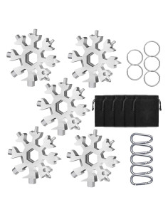 Multiherramienta DEKEones Copo de Nieve 18 en 1 Acero Inoxidable
