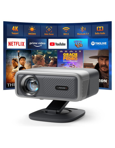Proyector Inteligente AuKing 4K con Netflix y WiFi 700 ANSI