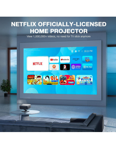 Proyector Inteligente AuKing 4K con Netflix y WiFi 700 ANSI