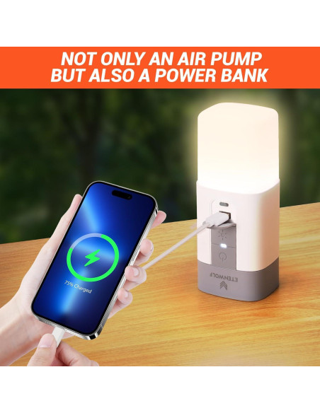 Bomba de Aire Eléctrica ETENWOLF AIR 5 PRO MAX 720 L/min Bomba de Aire Eléctrica ETENWOLF AIR 5 PRO MAX 720 L/min