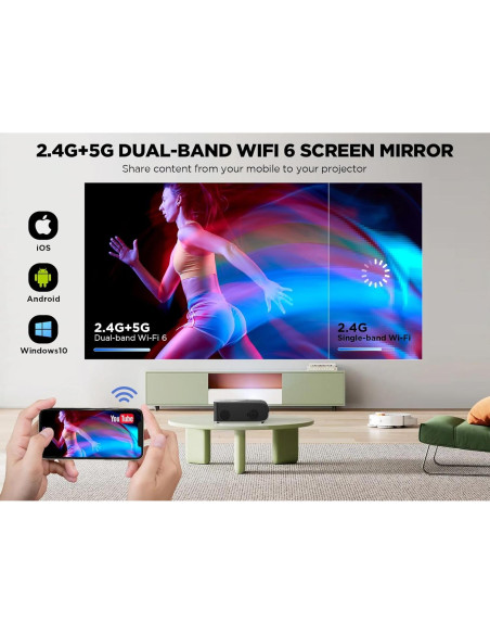 Proyector Inteligente DBPOWER G01 1080p WiFi Bluetooth Dolby Proyector Inteligente DBPOWER G01 1080p WiFi Bluetooth Dolby