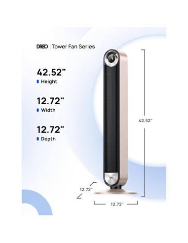 Ventilador de Torre Dreo Cruiser Pro T2S 106,68 cm Oscilante