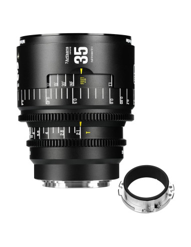 Lente Cine 35mm T2.1 7artisans Manual Montura EF Negro