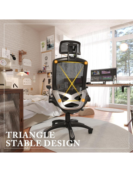Silla de Oficina Ergonómica GABRYLLY con Reposacabezas Ajustable Silla de Oficina Ergonómica GABRYLLY con Reposacabezas Ajustable
