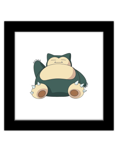 Póster de Arte Pokemon Snorlax con Marco Negro 30.48 cm