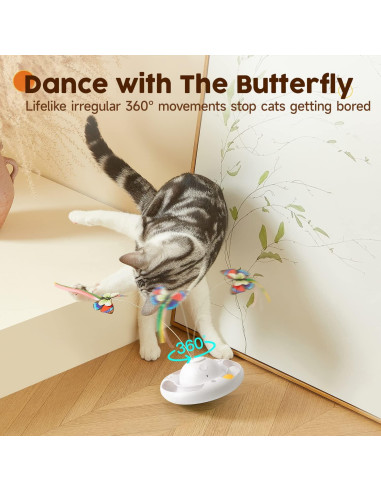 Juguete Electrónico Interactivo para Gatos Potaroma con Mariposa