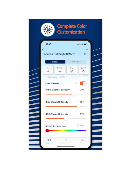 Luz LED Inteligente Coralife 55-61 cm WiFi/Bluetooth Luz LED Inteligente Coralife 55-61 cm WiFi/Bluetooth