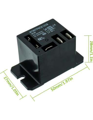 Relé de Potencia EPLZON NT90-DC12V 30A SPDT 240VAC Paquete 2