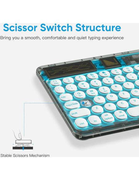 Teclado Bluetooth OMOTON Mini Inalámbrico Recargable Teclado Bluetooth OMOTON Mini Inalámbrico Recargable