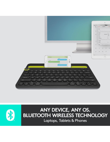 Teclado Bluetooth Multi-Dispositivo Logitech K480 - Negro