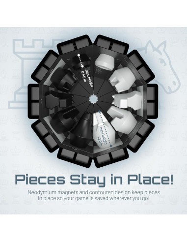 Juego de Ajedrez Magnético Portátil VentureBoard 10" Plegable