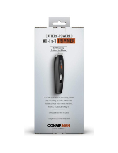 Recortadora de Barba ConairMAN GMT175N 4 Piezas Batería