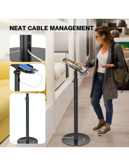 Soporte de Piso Ajustable AboveTEK para Tablet 7.9"-11" Soporte de Piso Ajustable AboveTEK para Tablet 7.9"-11"