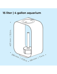 Acuario biOrb Life 15 Blanco 15L con Luz LED y Filtro 2