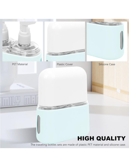 Botellas de Viaje Skycase 2 en 1 - A Prueba de Fugas, 100ml Botellas de Viaje Skycase 2 en 1 - A Prueba de Fugas, 100ml