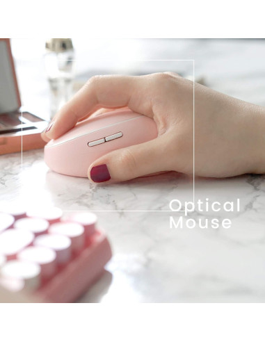 Combo Teclado y Ratón Inalámbrico Perixx PERIDUO-713 Rosa