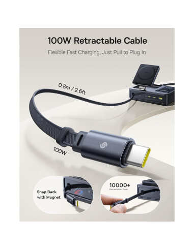 Baseus Estación de Carga 5-en-1 140W USB-C y Qi2 15W