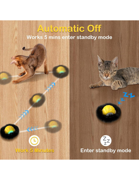 Bola Interactiva para Gatos LEPLE P62 con Luz LED y Sonido