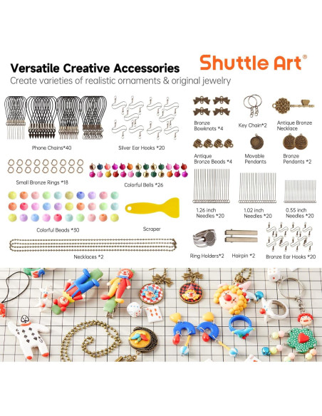 Kit de Arcilla Polimérica Shuttle Art 112 Colores y 20 Herramientas Kit de Arcilla Polimérica Shuttle Art 112 Colores y 20 Herramientas