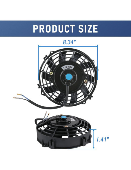 Ventilador Eléctrico de Radiador JDMSPEED 7" Negro 10 Aspas Ventilador Eléctrico de Radiador JDMSPEED 7" Negro 10 Aspas