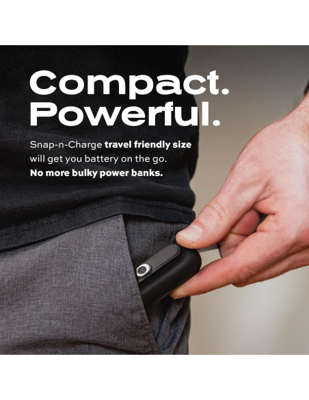 Cargador Portátil Statik Snap-N-Charge 3000mAh 10W Negro Cargador Portátil Statik Snap-N-Charge 3000mAh 10W Negro