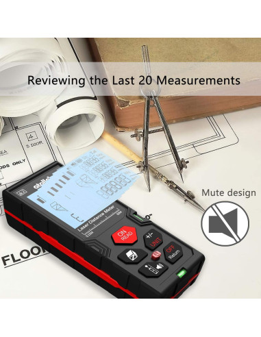 Medidor Láser atolla T201 hasta 60m +/-2mm Precisión IP54