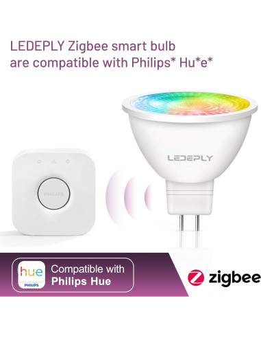 Bombilla LED inteligente Zigbee MR16 LEDEPLY 5W regulable 2 unidades