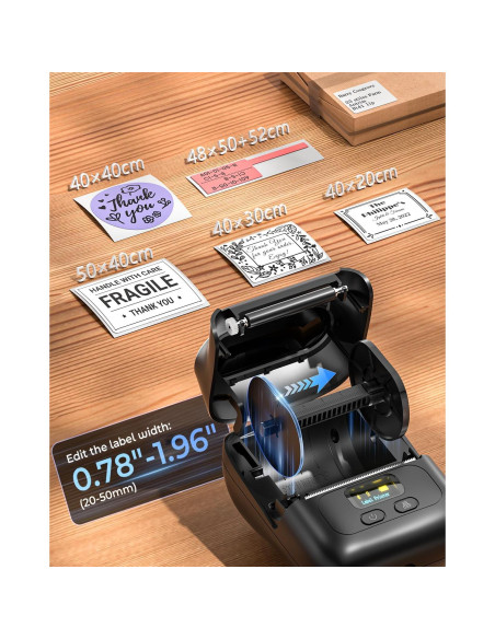 Impresora de Etiquetas Phomemo M110 Bluetooth 40x30mm Negra Impresora de Etiquetas Phomemo M110 Bluetooth 40x30mm Negra