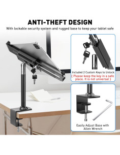 Soporte Antirrobo para Tablet AboveTEK TH-518B 7-11" Negro 2