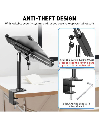 Soporte Antirrobo para Tablet AboveTEK TH-518B 7-11" Negro