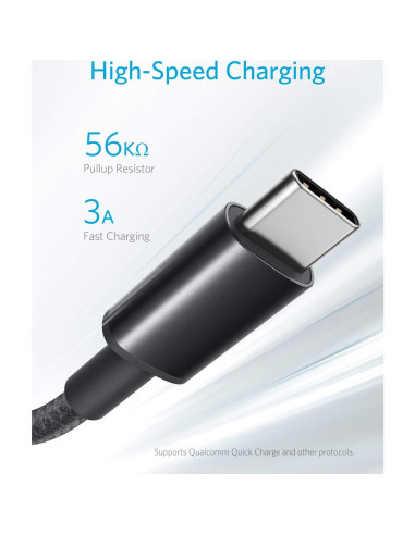 Cable USB a USB C Anker 2 Piezas 1.83m Carga Rápida